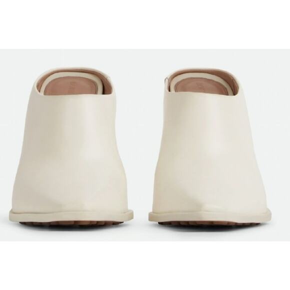 Bottega Veneta Tex Mule White IT37 US7  Sculptural Block Heel Italy NEW Rare - Picture 7 of 16